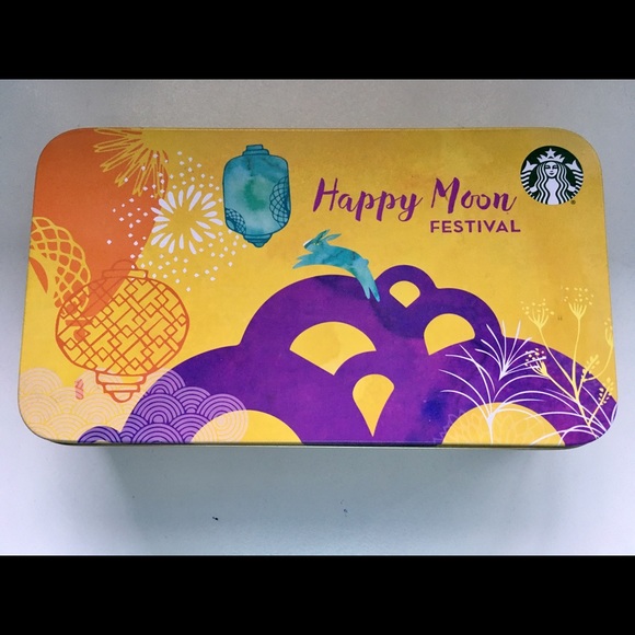 %% RARE Starbucks Mooncake Tin 2016 Thailand LE - Picture 1 of 2
